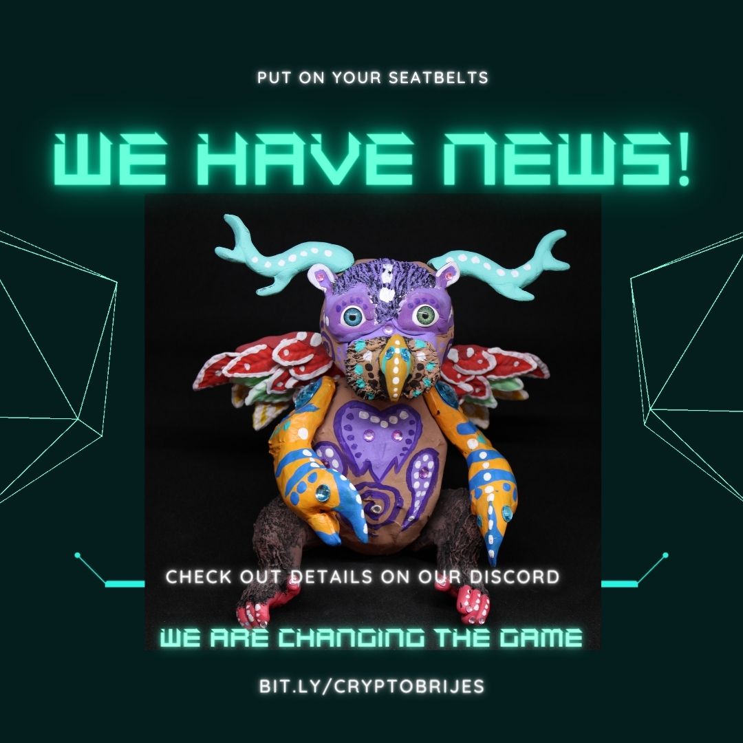 We have news and we are announcing them first today in our Discord, so go on and check it out today later on bit.ly/cryptobrijes Joing the tribe! #nft #nftcommunity #nfts #nftcommunity #nftart #cryptoart #cryptonews #nftnews #crypto
