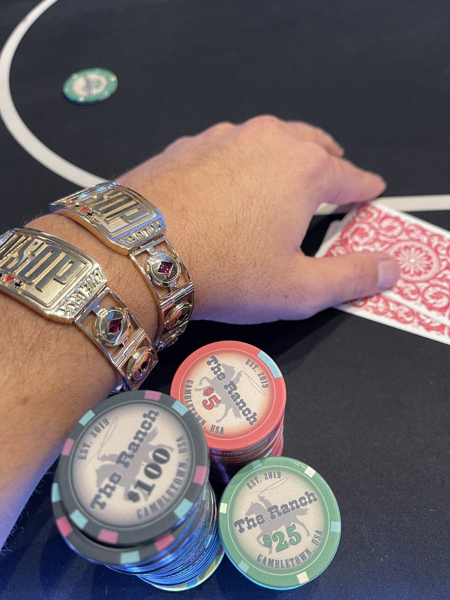 ernestkoury's tweet photo. Ok. Who played in our home game last night and let me wear their bling? @BrokeLivingJRB you get two guesses… #WSOP https://t.co/LMxliPONTS