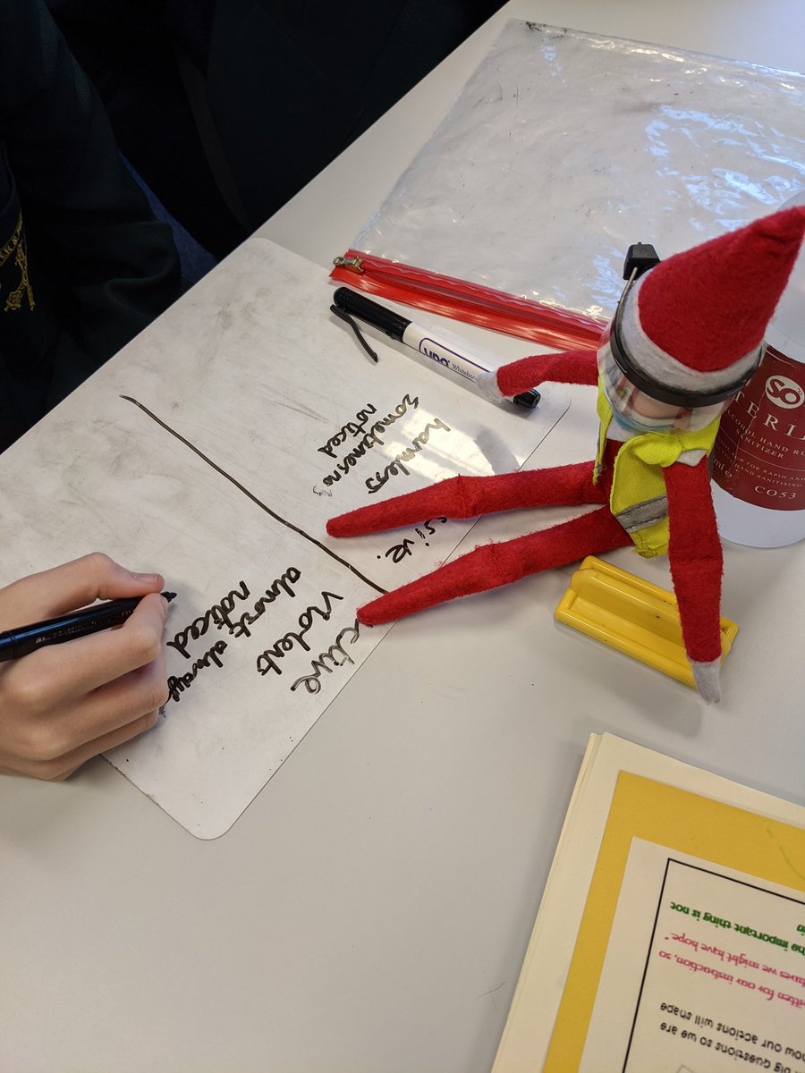 Hist_StMonicas's tweet photo. The @stmonicas Elf has been into Mr Myerson's History lesson today to work on his knowledge of Resistance against the Transatlantic Slave Trade. He really enjoyed working on the mini whiteboards. #hardworkingelf #UndergroundRailRoad #harriettubman https://t.co/CNwQ1ljlNS