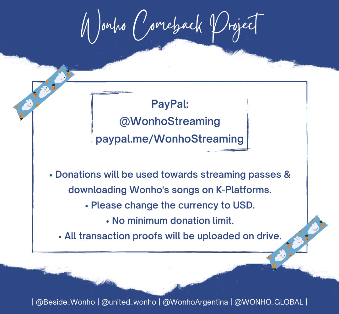 united_wonho's tweet image. [WONHO COMEBACK PROJECT]

Wenee, please donate for #Wonho's comeback.

Donations will be used for streaming passes &amp;amp; downloading on K-Platforms.

PayPal:
• @WonhoStreaming
• paypal.me/WonhoStreaming

Volunteers form for streaming &amp;amp; downloading will be posted soon.