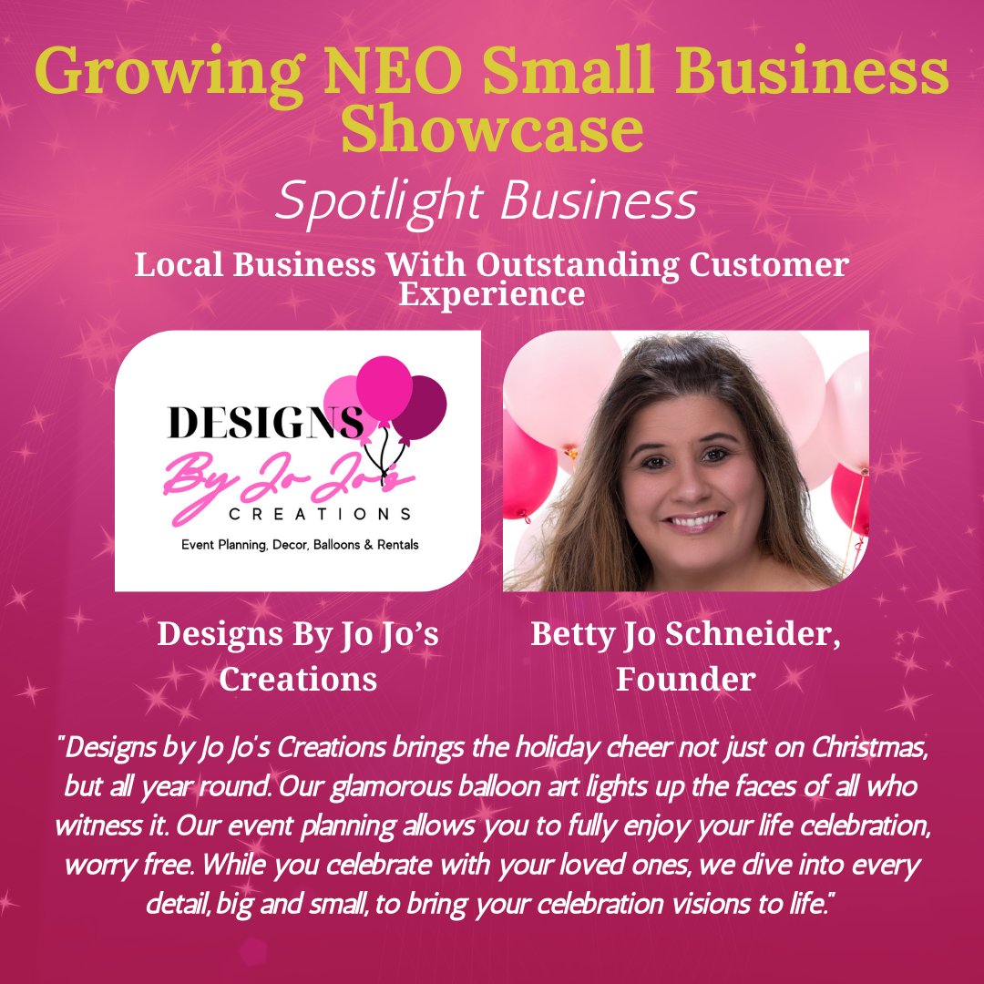 GrowingNeoSMBs's tweet photo. Designs By Jo Jo’s Creations and it's founder Betty Jo Schneider gets our next spotlight in our Small Business Showcase. Don't miss out on your chance for a spotlight. Go to https://t.co/TaY6MDfdbh to nominate your business or a business you love. https://t.co/5yCQOEc75j
