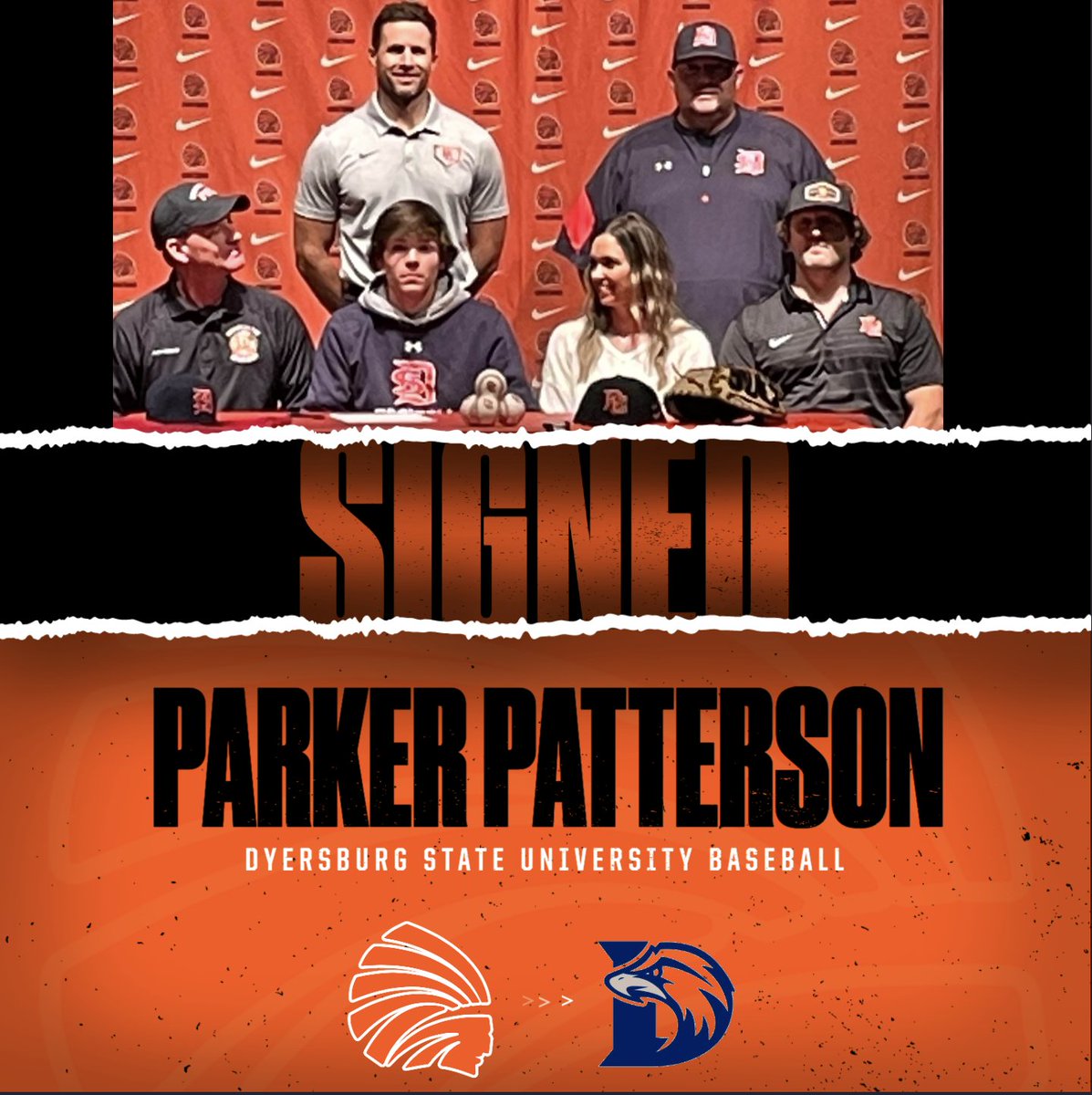 #SIGNED 
CONGRATULATIONS <a href="/ParkerPatt22/">Parker Patterson</a>!!!! <a href="/DSCCBaseball/">Dyersburg State Baseball</a> 
@dcbaseb 

#Tribe4Life