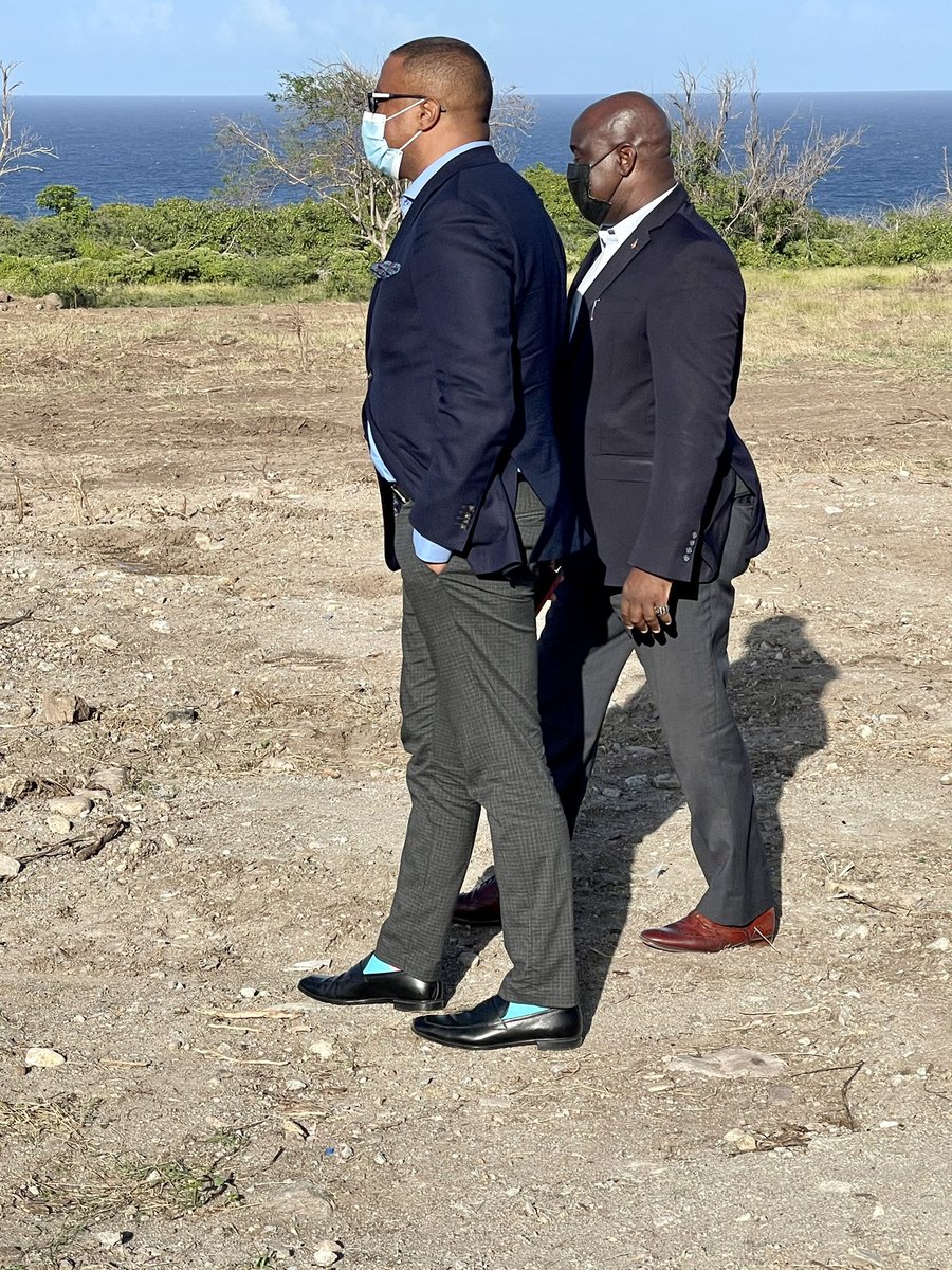 markbrantley3's tweet photo. Ended my day at ground breaking ceremony for 38 homes being the 3rd phase of Cedar View Housing Development at Maddens in #Nevis. Huge congratulations to Deputy Premier Alexis Jeffers who is leading a housing revolution on #Nevis #NevisRecovery #MoreHousing #RegainTheMomentum https://t.co/P3QOVlsxp3