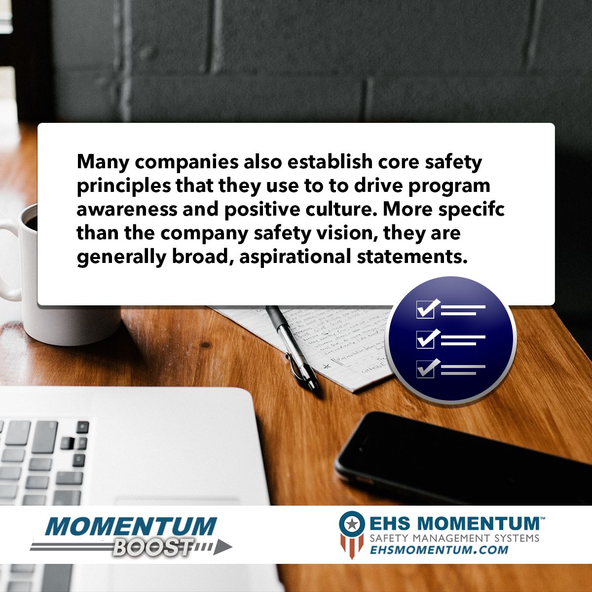 EHS Program Safety Tip #8 - A safety Program is not just about having a set of rules. Program awareness and a #safety culture turn words into SOPs. learn more at #https://bit.ly/3EnW3h9 #mymomentum #finditfixitsafety