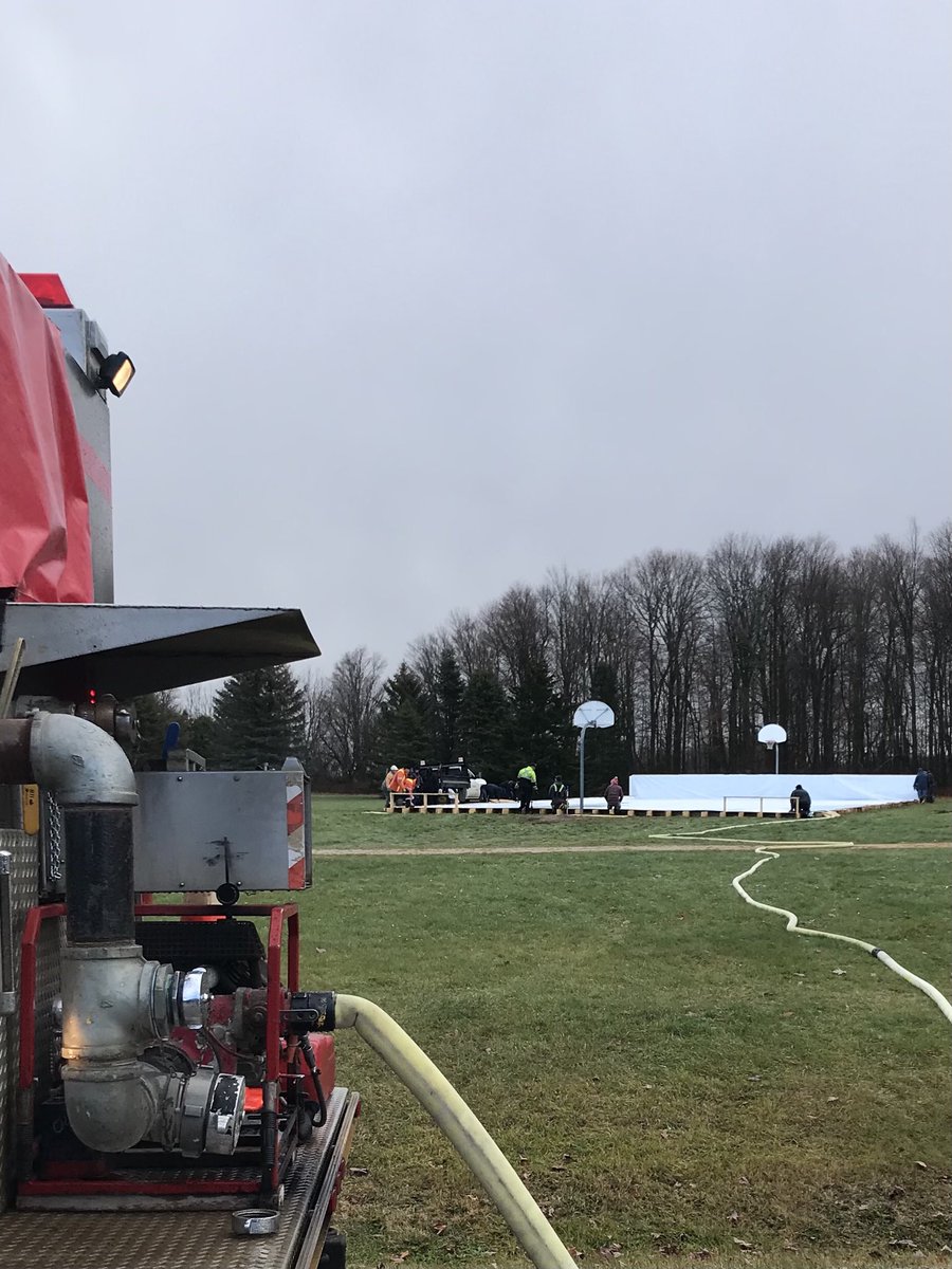 Happy to get out and help with the new community rink in Mansfield today. Great participation from Township staff, community members and Rosemont Fire Firefighters. Can’t wait for it to freeze and strap on the skates. Game on.