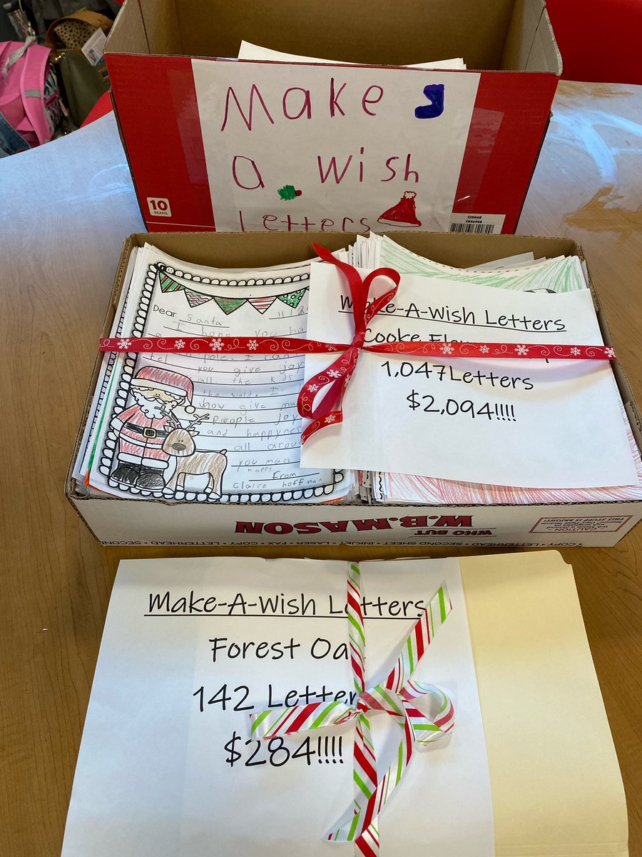CARING TOGETHER: Cooke, Forest Oak and North Star Elementary schools participated in the Make-a-Wish writing campaign!  Macy’s gives $2 per letter written to <a href="/MakeAWish/">Make-A-Wish America</a> and we proudly accomplished $4,480!!!  <a href="/RedClaySchools/">Red Clay Consolidated School District</a> <a href="/FOpanthers/">ForestOakElementary</a> <a href="/NSEsmile/">North Star Elem.</a> #WFCPride #yayredclay