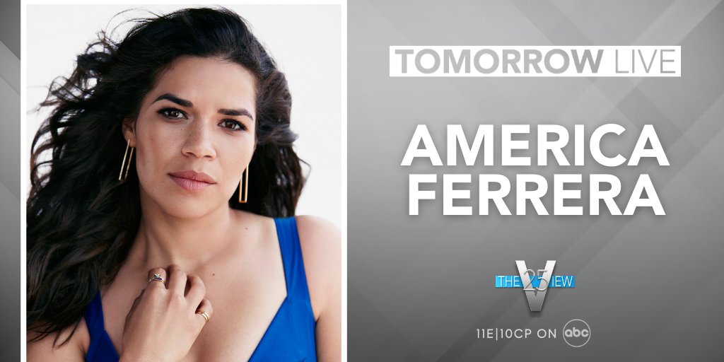 TOMORROW: @AmericaFerrera joins us LIVE at the #HotTopics table to guest co-host!