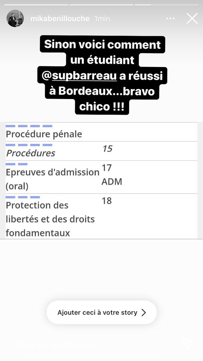 MikaBenillouche's tweet photo. Une très grande fierté d’avoir eu Chico (surnom) comme étudiant à @SupBarreau #crfpa #crfpa2021 #supbarreau !!! https://t.co/EQOsHn8SJh