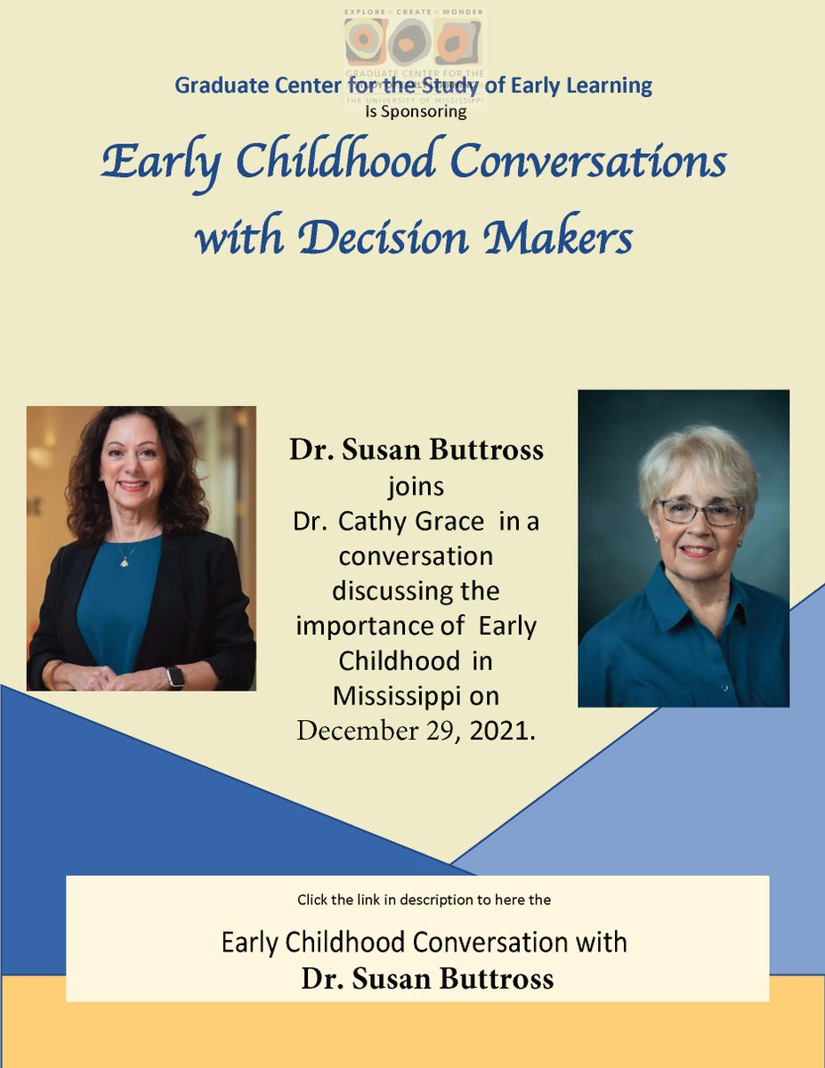 UM_GCSEL's tweet photo. Early Childhood Conversations with Decision Makers features Dr. Susan Buttross @UMMCnews today. Use the link below to join.
https://t.co/dIbwZ2y7VG https://t.co/2HREDz9pfP