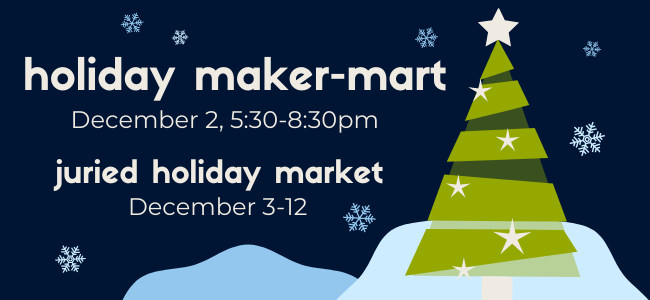 hocoarts's tweet image. Tonight's the night! Join us this evening, Dec 2, from 5:30-8:30 for our Holiday Maker-Mart. 40+ vendors selling handcrafted items perfect for holiday gift-giving! hocoarts.org/explore/learn-… #hocoarts #hocomd #holidaymakermart