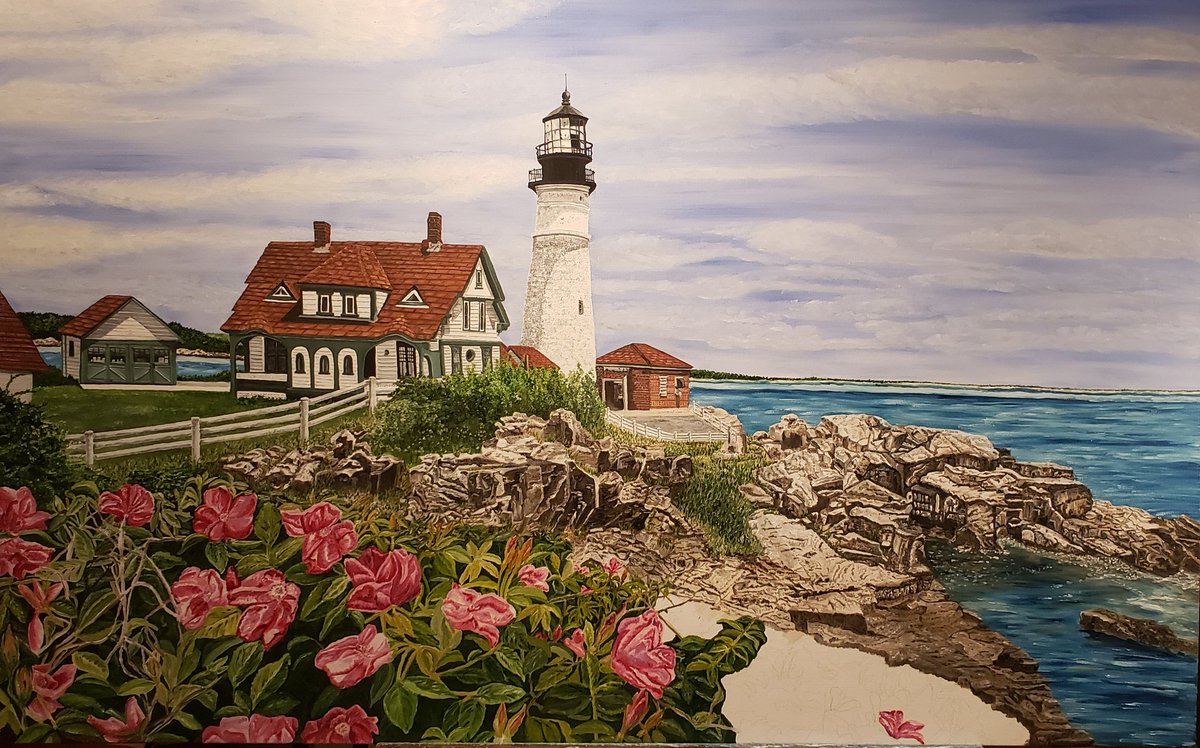 Brooksgallery8's tweet photo. Getting close to finishing Portland Headlight. Painting photo 25. What do you think? https://t.co/qcBBwEdO9Q
#oilpainting #nftartist #portlandmaine #lighthouse #christianartist #Jesus #god #artcollector #faithinspired #faithart #creativechristian #NFTCommunity #landscape #nftart https://t.co/bh0jKnJb5J