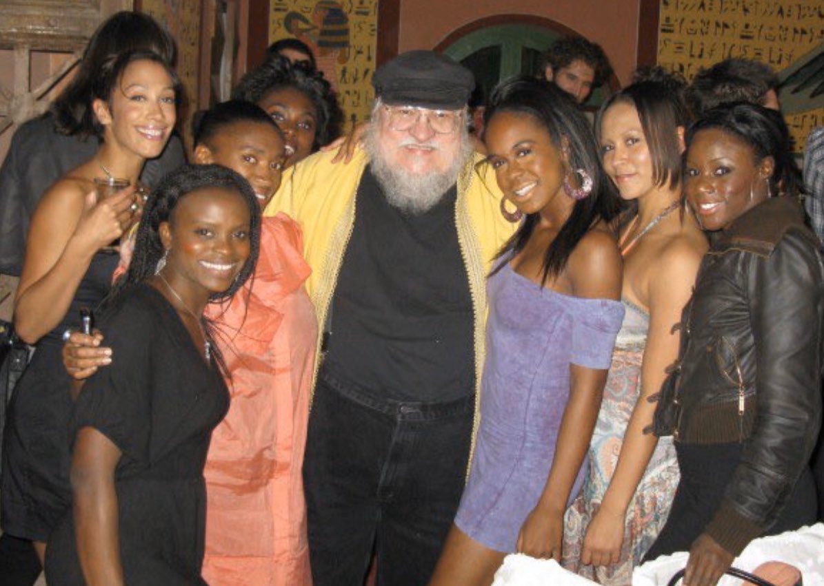 AilorGoon's tweet photo. This picture of George R.R Martin makes me weak cuz where was he and what was the event😭 https://t.co/a3bk7KH2H7