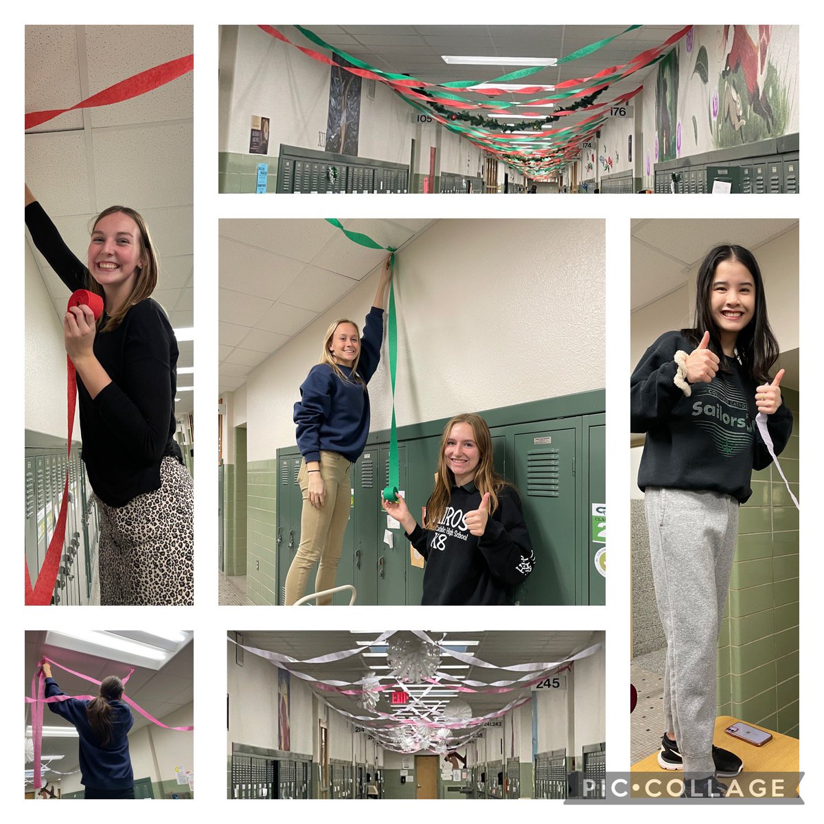 LighthouseChs's tweet photo. It’s beginning to look a lot like Christmas! Our Physical Environment action team spent some time this week making sure our hallways are full of Advent and Christmas cheer 💜💗🤍🎄 https://t.co/LyysxC2Q22