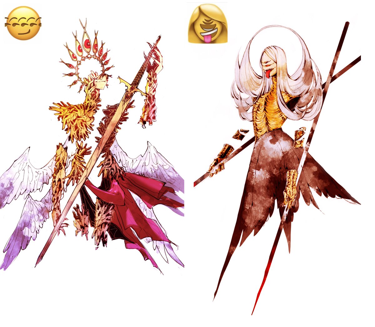 NN_EE_ZZ's tweet image. All my angels based on cursed emoji mashups. Thank you for the overwhelming love and support these have gotten
