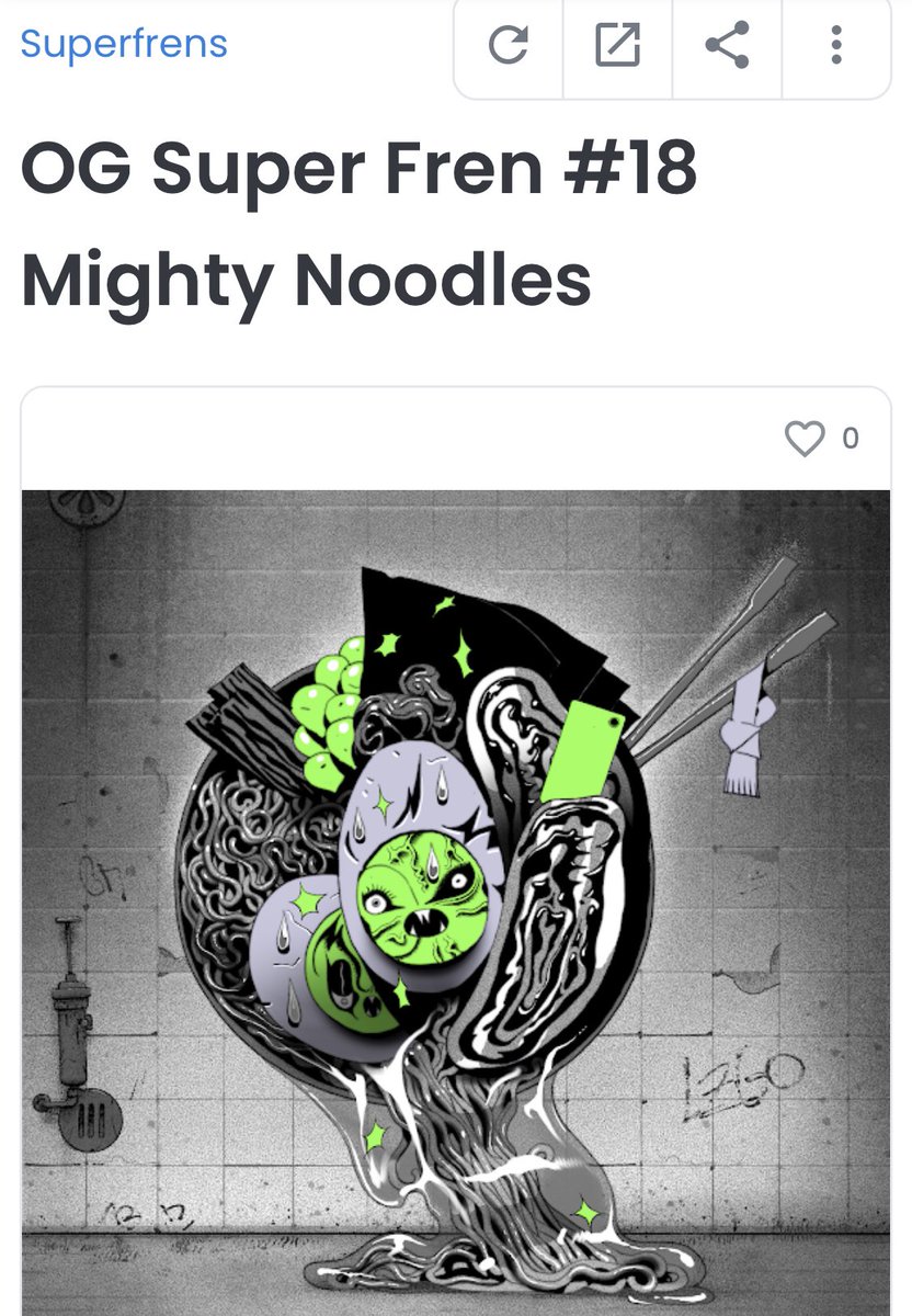 Welcome home, Fren! Mighty Noodles has been unlocked and is safe and sound in my collection. 🍜 

Big s/o to <a href="/moonimax/">𝔪𝔬𝔬𝔫𝔦𝔪𝔞𝔵</a> and <a href="/LipComarella/">Lip Comarella✨</a> for kicking off what looks to be a very exciting ride! 💚💚💚

More <a href="/SuperFrensClub/">SuperFrens</a> are on their way! 💪