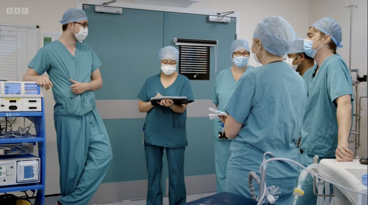 CUH_NHS's tweet photo. It’s 8:45am and day two of Stuart’s surgery. Time to reconstruct the pelvis - fitting two stomas. 

The surgical team's main task is to use a length of harvested small bowel to redirect urine to the stoma.  

#Surgeons https://t.co/w2z67EXrHE