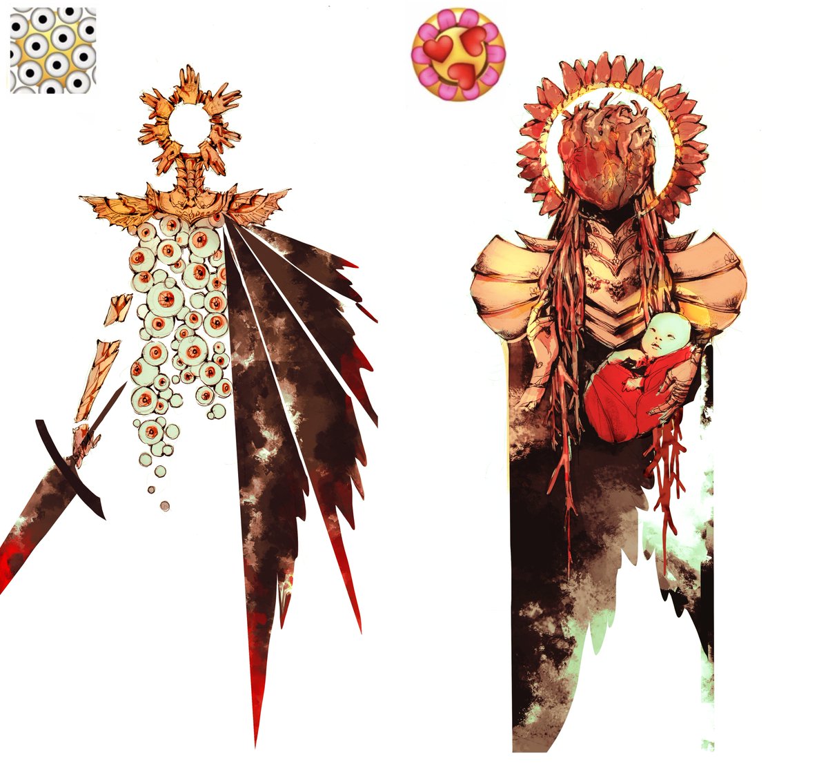 NN_EE_ZZ's tweet image. All my angels based on cursed emoji mashups. Thank you for the overwhelming love and support these have gotten