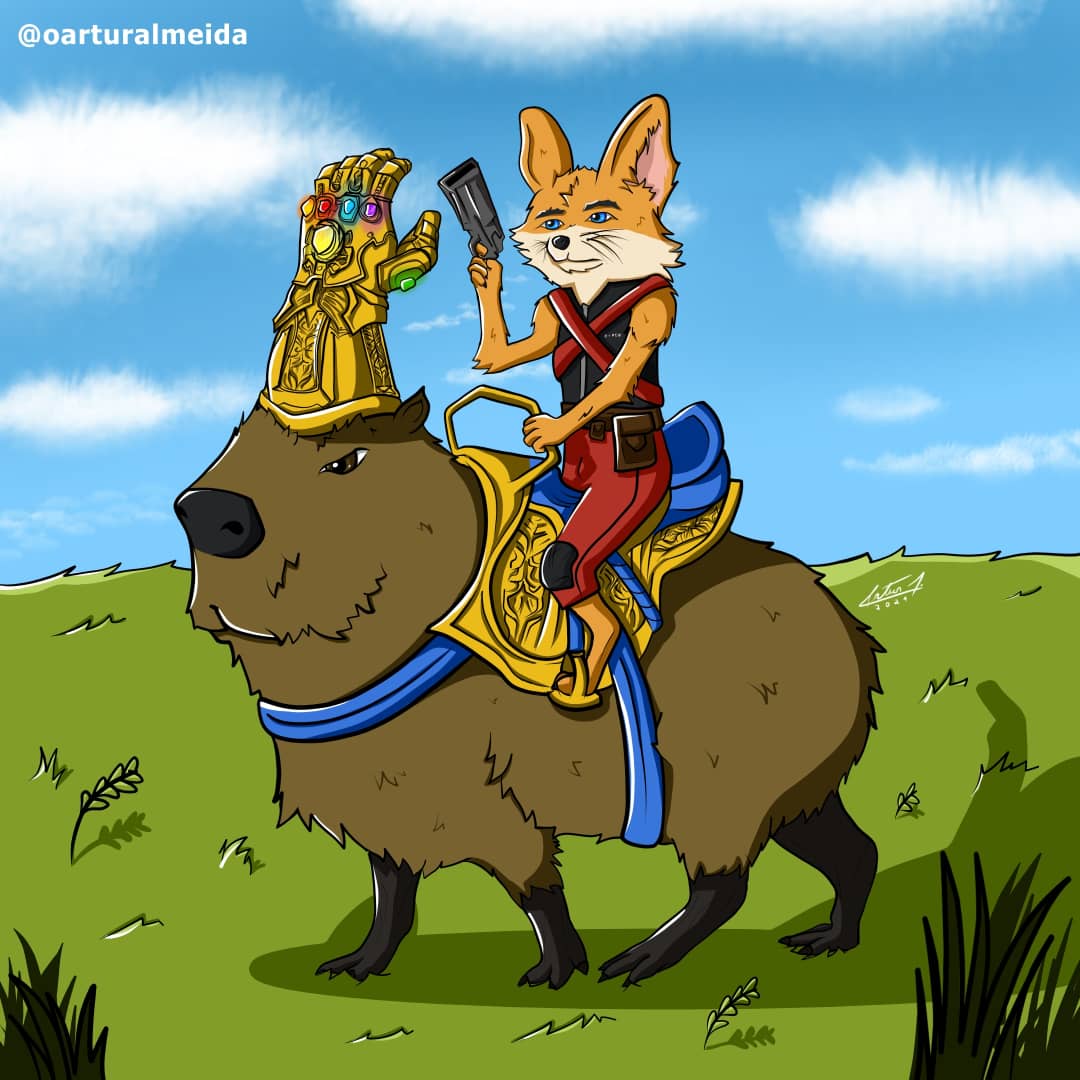 oarturalmeida's tweet photo. Fênix, mascote da @XPPEN_BR e Capithanos das @Ascronicasdewes 🥰

#XPPEN2021イラコン #xpen #xppencapivara https://t.co/lTVVNhSkJh