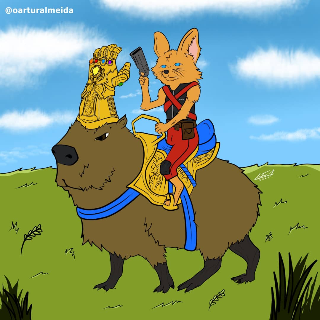 oarturalmeida's tweet photo. Fênix, mascote da @XPPEN_BR e Capithanos das @Ascronicasdewes 🥰

#XPPEN2021イラコン #xpen #xppencapivara https://t.co/lTVVNhSkJh
