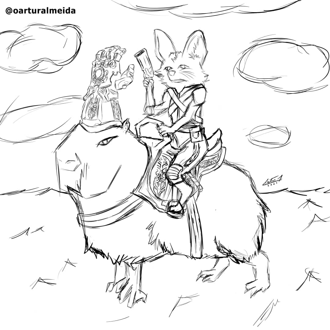 oarturalmeida's tweet photo. Fênix, mascote da @XPPEN_BR e Capithanos das @Ascronicasdewes 🥰

#XPPEN2021イラコン #xpen #xppencapivara https://t.co/lTVVNhSkJh