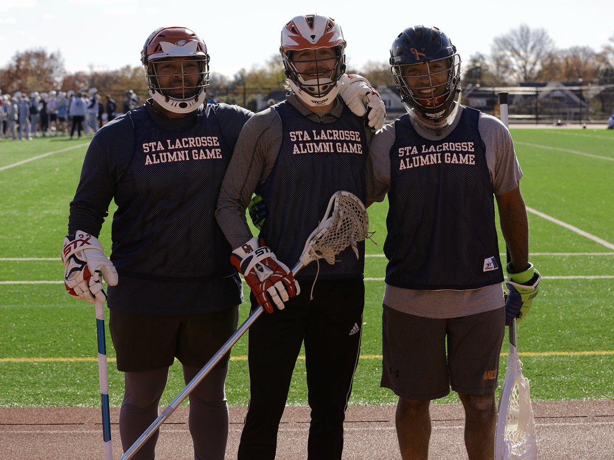 sta_athletics_'s tweet photo. More than 50 alumni returned to Steuart Field the Friday after Thanksgiving to face off against current varsity lacrosse players in an exciting alumni lacrosse game. View more photos by Huberman Highlights on Flickr: https://t.co/OlV0dS2230. #STAAlumni #GoDogs https://t.co/6fQs8rOEXw