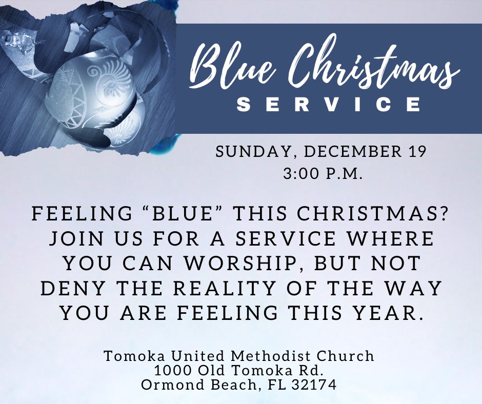 FirstUMCOrmond's tweet photo. Have you experienced loss, disappointment, or tragedy in 2021? Come  to  worship  the  gift  of  Jesus,our  bright morning star,who turns our mourning into dancing, https://t.co/XK5rQLrPtc