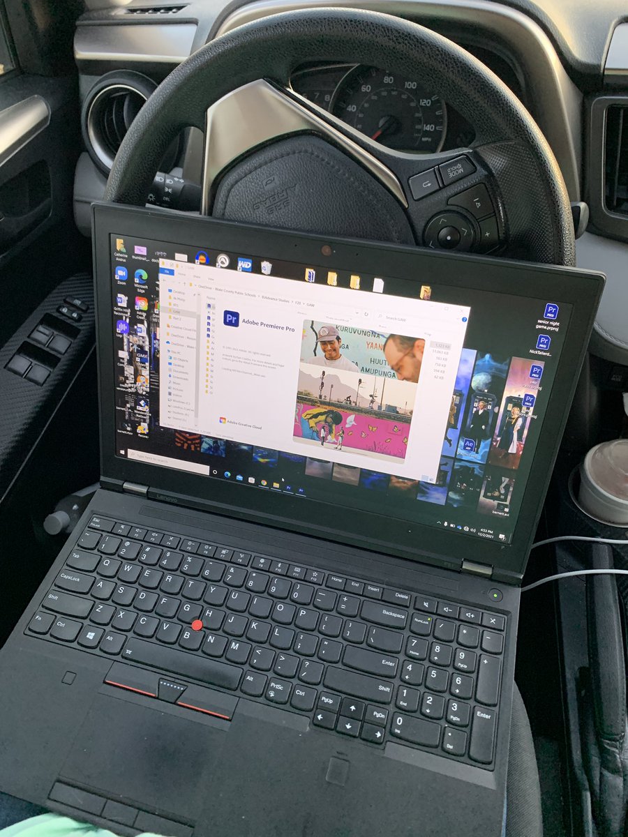 GHHSAdobeVideo's tweet photo. Sitting in my car waiting on some errands, time to edit a little bit more, we wrapped on filming today. #thisisntkansasanymore #whereareweToTo #highschool #greenhopehighschool #adobepremiere #creativity https://t.co/8a3rhcgeQd
