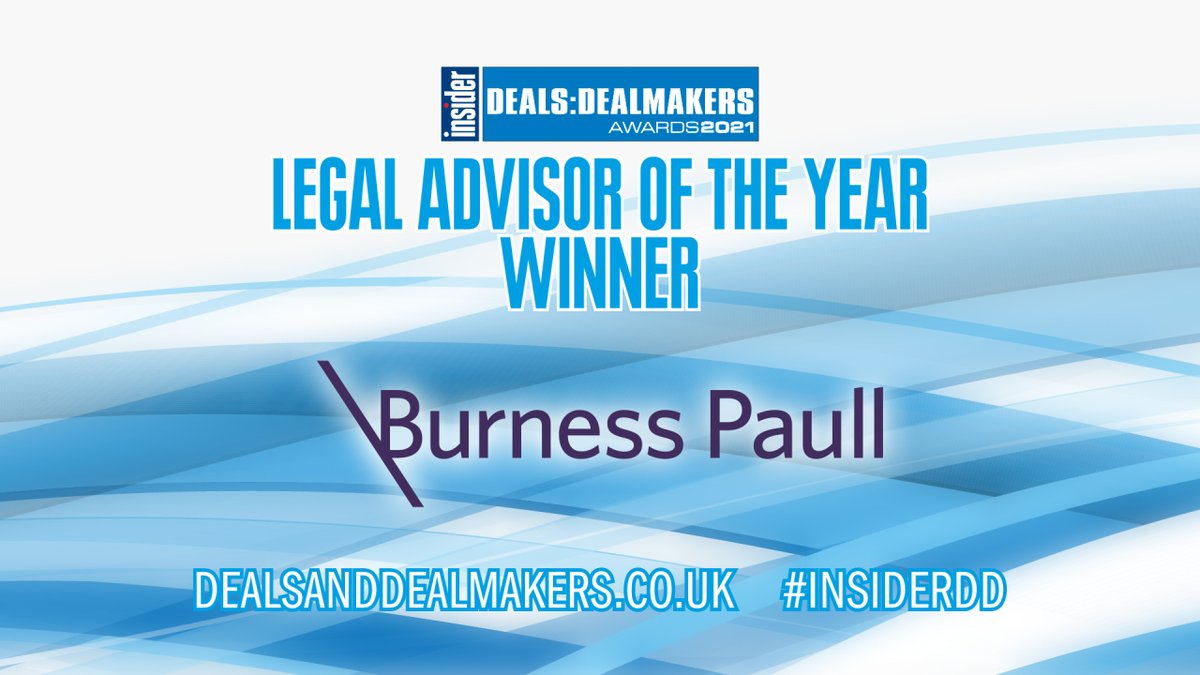 Insidermag's tweet photo. Congratulations to Burness Paul LLP for winning Legal Advisor of the Year! 

@BurnessPaullLLP was praised for deal-making innovation and a great sheet of completed work during the period

#InsiderDD https://t.co/Ndi056lKfI