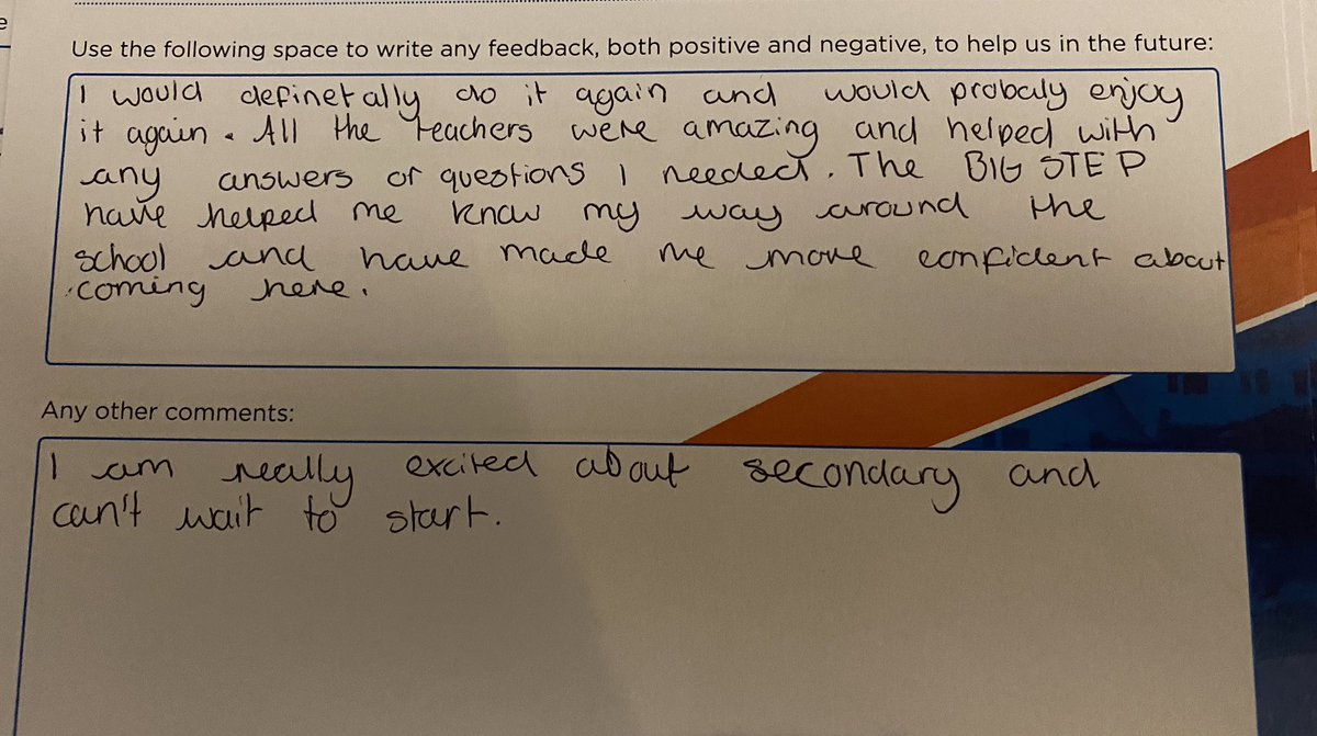 thebigstep18's tweet photo. Students from @WorleCSA @PrioryTSA did exceptional well during their one week #summertransitionprogramme in August. The staff from the school were very welcoming and were great to have on site, offering additional support when needed. Check out just some of the student feedback! https://t.co/xX9GTdXBbO