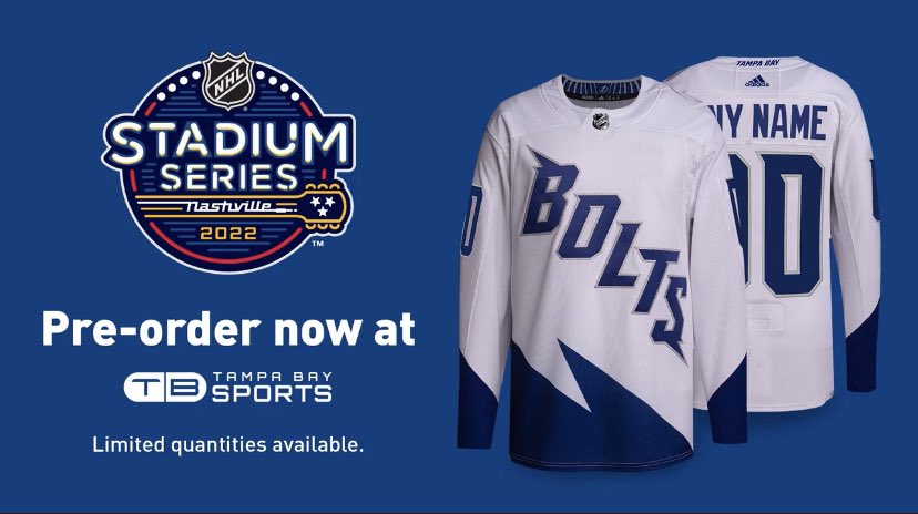 Tampa Bay Lightning 22 2022 Stadium Series White Jersey Jersey