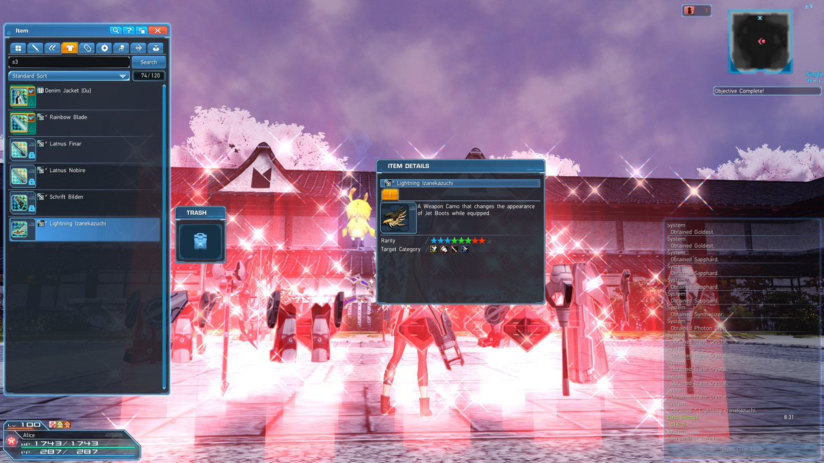 RareDropWonder's tweet photo. got myself a rare drop camo (Lightning Izanekazuchi) on PSO2 day. 🤗✨ #PSO2GLOBAL #PSO2Day #PSO2NGS https://t.co/fiVyRecVNl