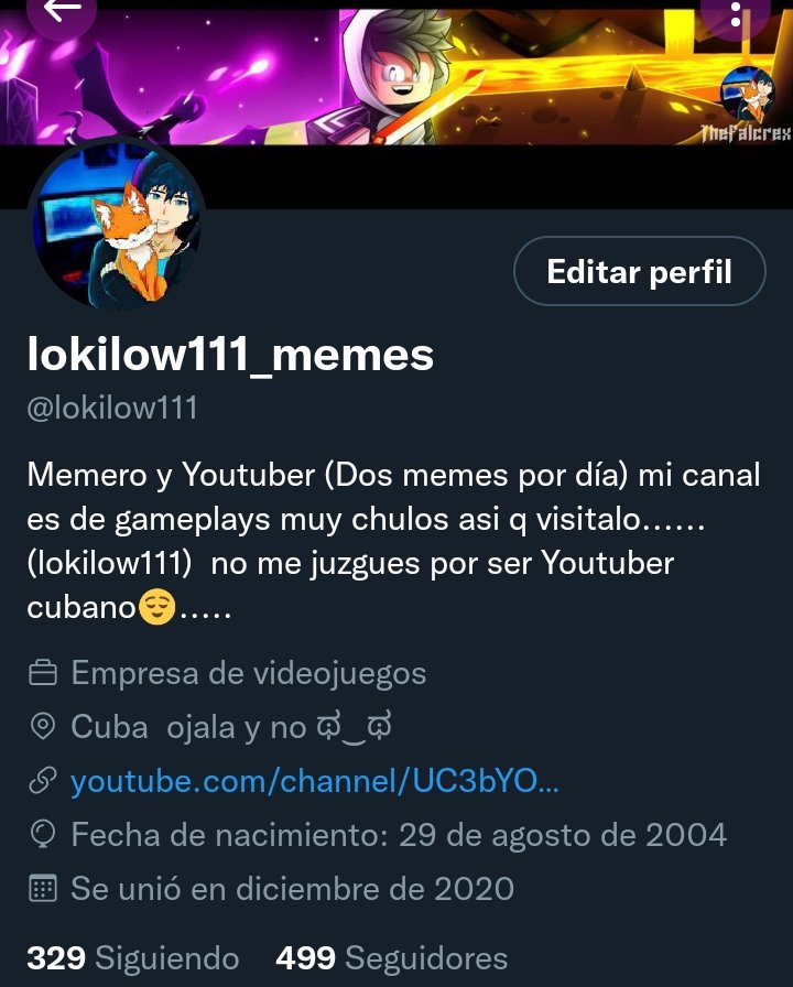 lokilow111's tweet photo. Ya casi llegamos genteee a los 500 acá en twitter.... Muchas gracias por todo el apoyo mis panas... Se agradece🥺👍 https://t.co/ziCuL1YItS