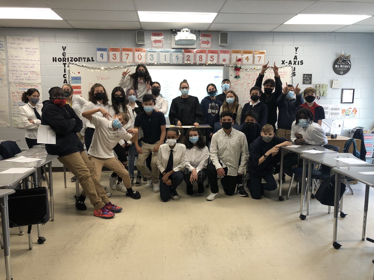 Court was in session in Grade 8 today! Following our reading of The Outsiders, we took Ponyboy and Sodapop to court to determine whether the boys should get to stay with their brother or not. Congratulations to the defense team on their first court win! 👩‍⚖️ <a href="/SirArthurCarty/">Sir Arthur Carty</a> <a href="/LDCSB/">London District Catholic School Board</a>