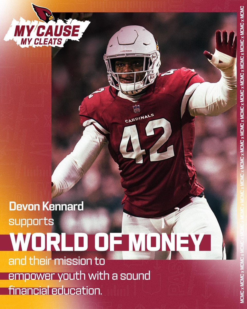 DevonKennard's tweet photo. I truly believe in my heart that teaching kids financial literacy can change families, neighborhoods, cities, countries and the world. 
That’s why for #MyCauseMyCleats this year I will be rocking my @worldofmoney jordan 11 cleats! What do you think?
#mycausemycleats #nfl #finance https://t.co/lhqC1iFtRF