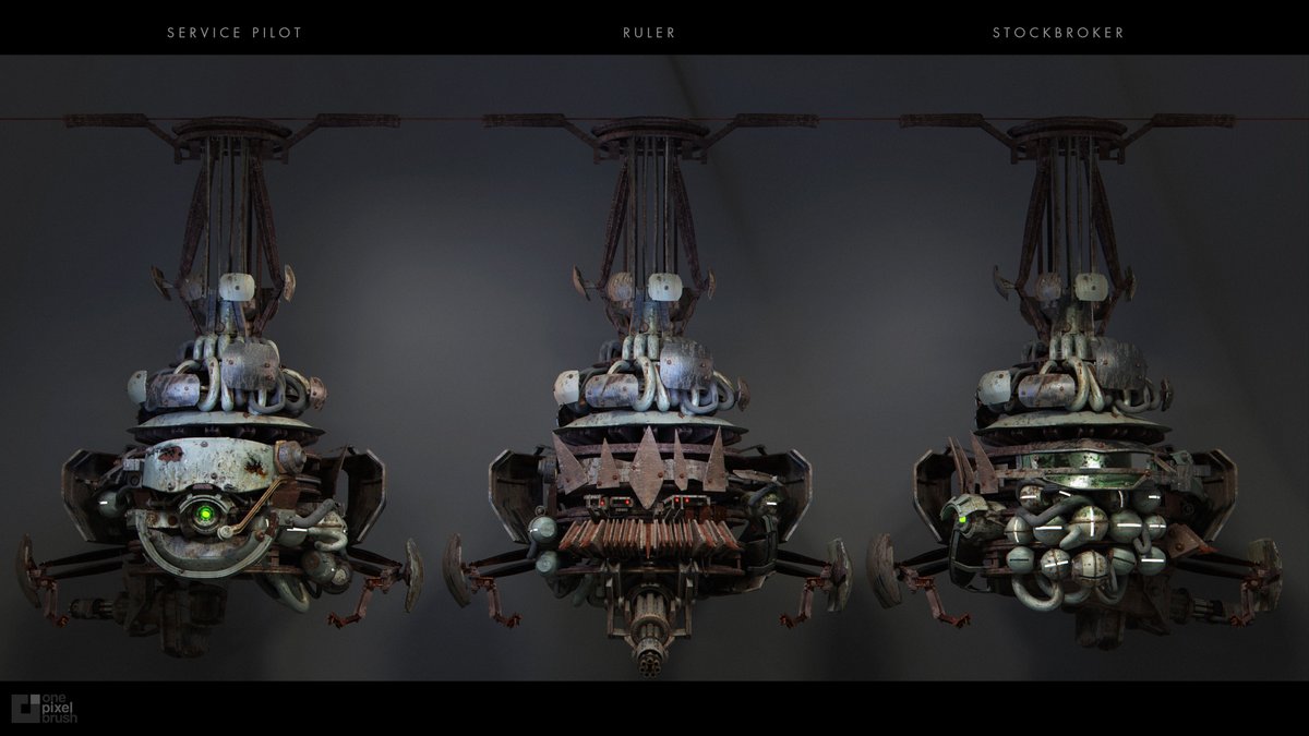 onepixelbrush's tweet photo. The final Amelia bot design we did for 
@projectquantum_. This small robot can interact with the players and switch between 3 roles: Service Pilot - Ruler - Stockbroker. Work by @formseeker14 AD @RadoMarkovic1 
 
#conceptart #gameart #CryptoGaming https://t.co/3JPIGCBT9z
