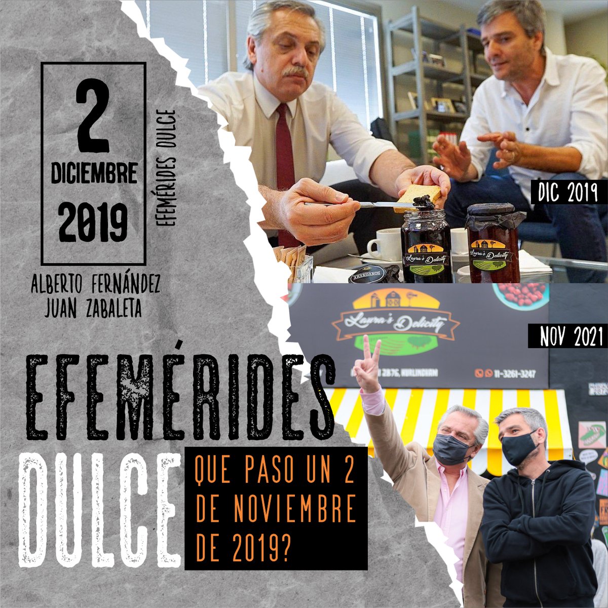 Lauras_Delicity's tweet photo. Hoy se cumplen 3 años de un día que cambio todo, un 2 de diciembre de 2019 el presidente @alferdezok es visitado por el en ese entonces intendente @juanzabaletaok y algo sucedió...
Esa misma noche un Tweet fue posteado, lo demas es historia. . .
y te la dejamos aca! https://t.co/tXPZGB9ARx