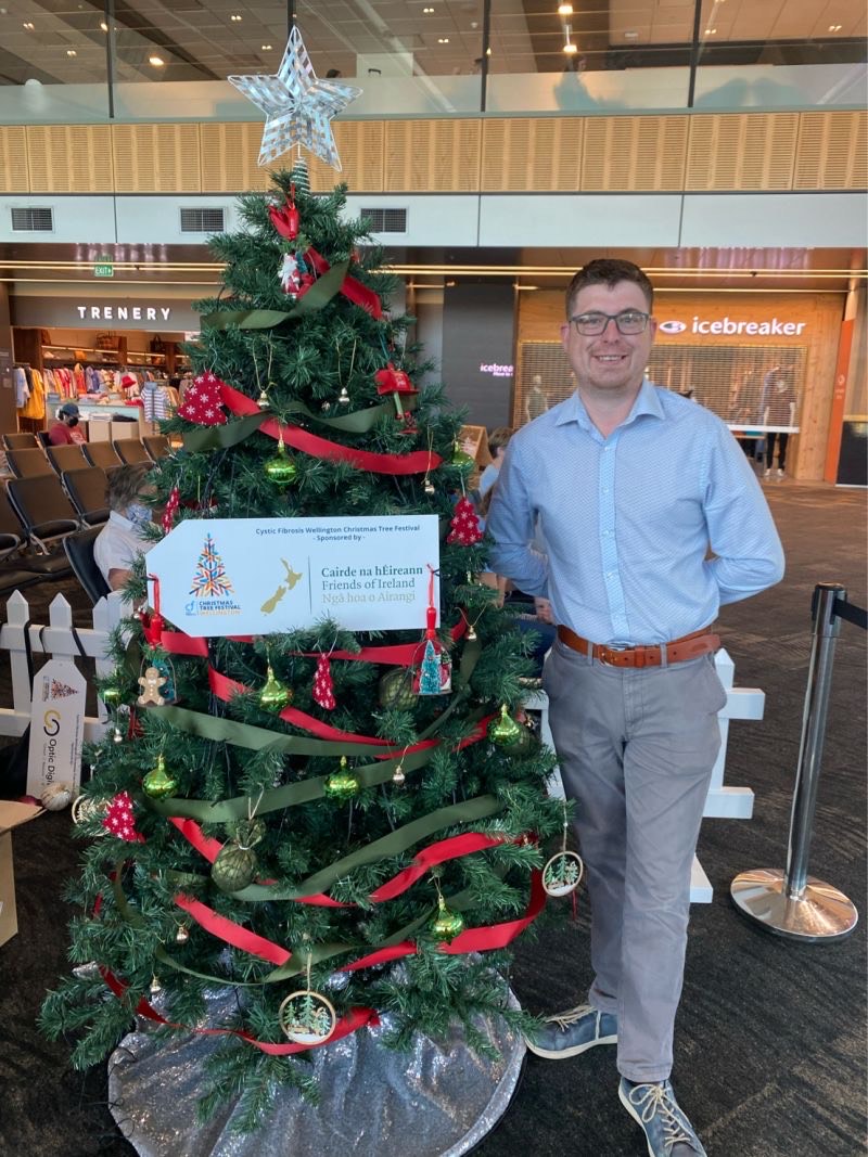 IrelandinNZ's tweet photo. In partnership with the amazing team at @foi_nz, we've decorated a tree at the Wellington Airport in honour of the 2021 Cystic Fibrosis NZ Christmas Tree Festival. ๐
Vote for your favourite tree here & be in to win! https://t.co/MP5yVcGGyK
#cysticfibrosisnz #friendsofireland https://t.co/4A7bmZVLMD