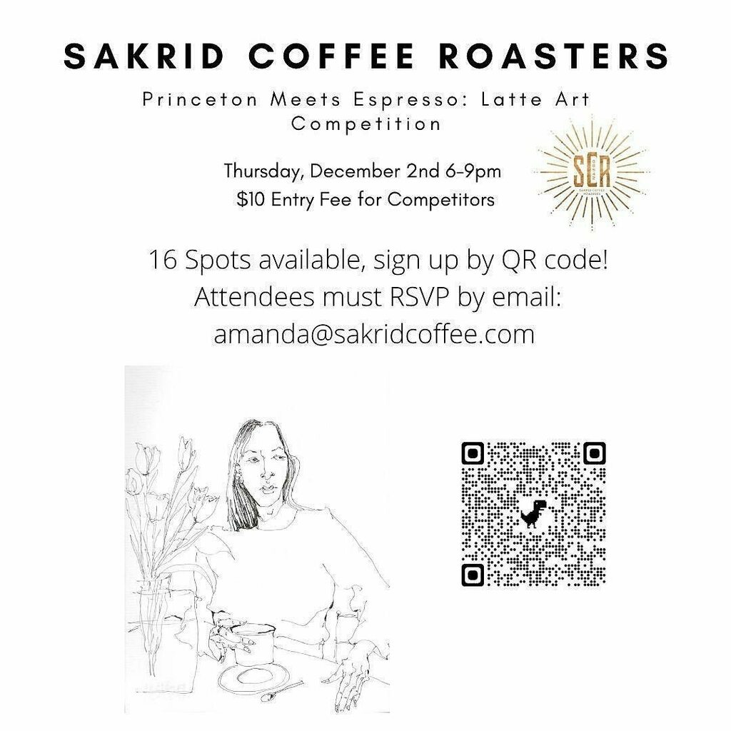 BARISTAMAGAZINE's tweet photo. Tonight in Princeton, New Jersey: Sakrid Coffee Roasters is hosting a throwdown!

#sakridcoffeeroasters #princetoncoffee #latteartthrowdown #throwdown #coffeecompetition #baristacommunity #goldleafcoffeeco #goldensummerthrowdown #inpersoncoffee #coffeepa… https://t.co/S0lrej89y8 https://t.co/YHNnjGEPeX