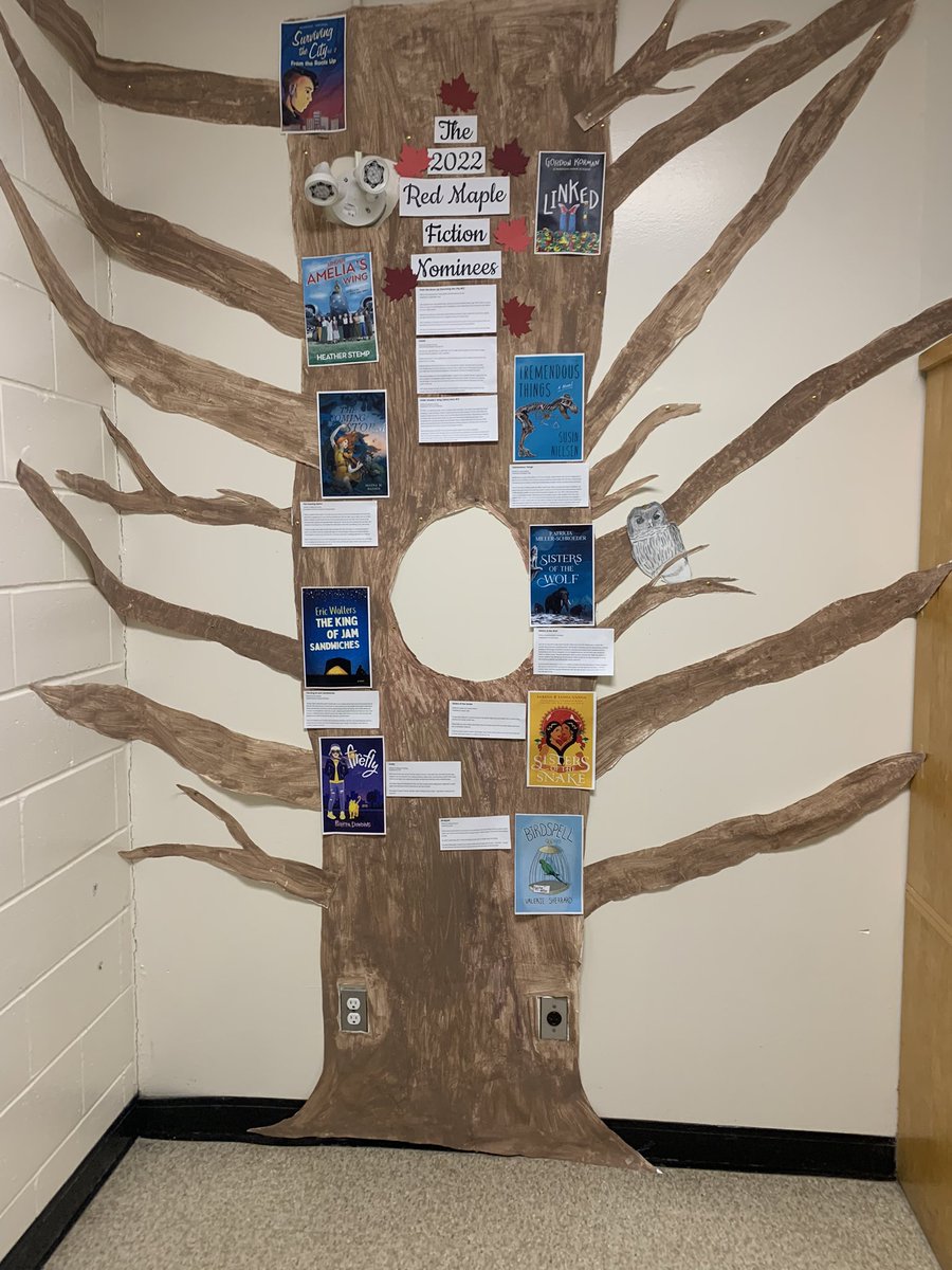 JTurgeonNewman's tweet photo. I asked Ss to make me a tree with 10 limbs for #RedMapleFiction. They went above and beyond! Wow! We can’t wait to fill it with leaves every time we finish a book. Stay tuned! @ForestofReading @FrankfordP_S @HPEschools https://t.co/jEN5b9WvSp