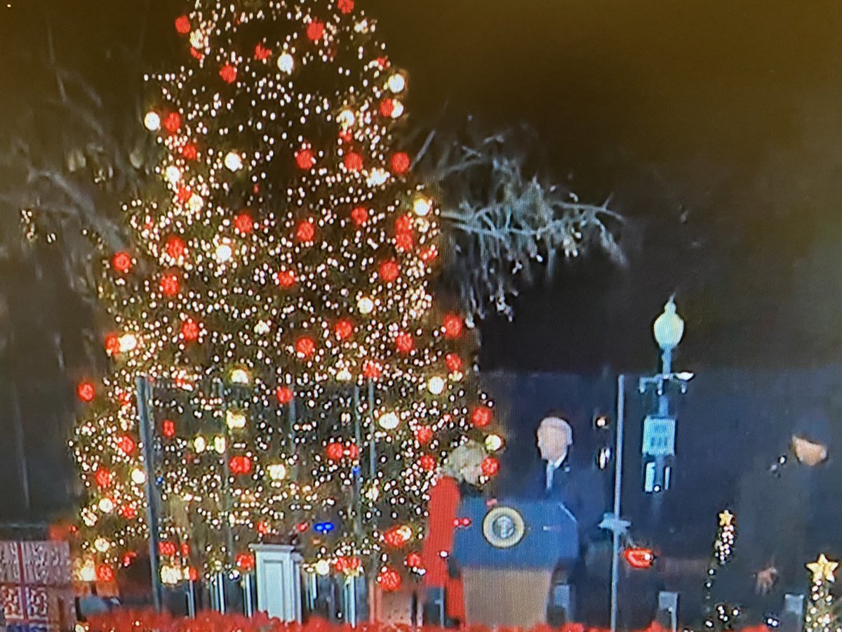 KellyO's tweet image. Lighting of the National Christmas Tree