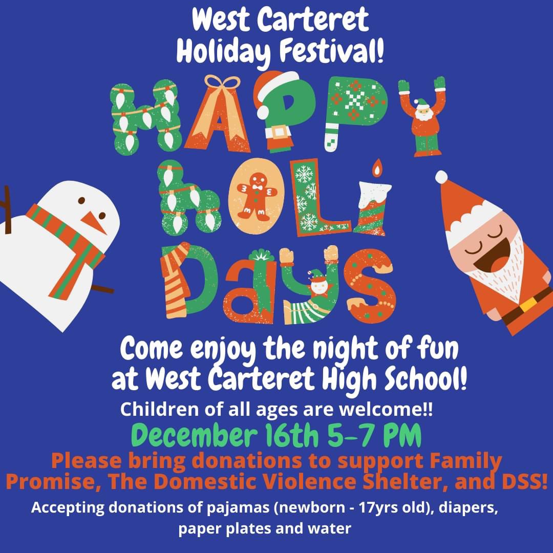 The WCHS Scholastic Leader Academy kids are participating in a Do Good December Project.  They’re having a Holiday Festival for kids to support families during the holidays.
Admission-donations of pjs (newborn-17yrs old), diapers, paper plates, stamps, or water!
 #santa #wchs