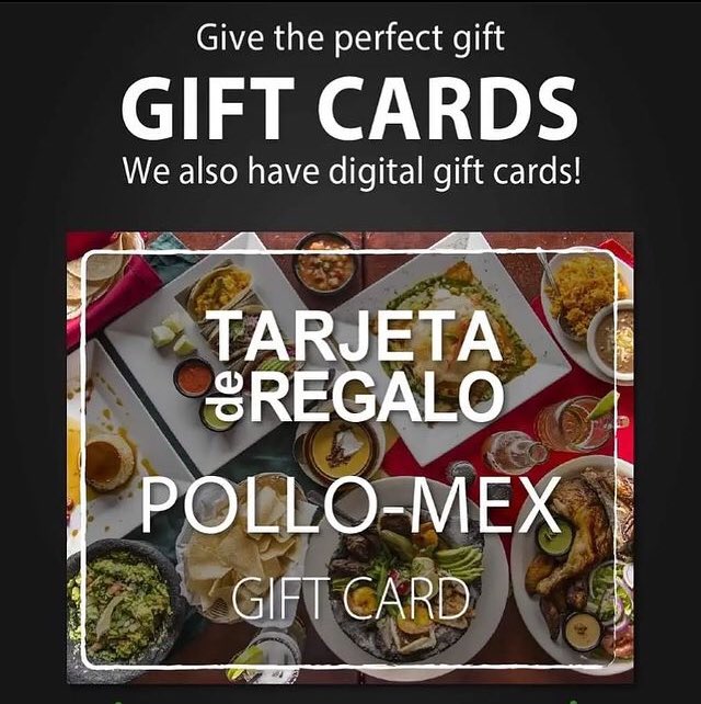 The perfect gift🎁4 this Holidays, purchase a digital Pollo-Mex gift card: pollo-mex.com or get your gift card delivered safely curbside. Grab a Margarita or some Mexican tacos for yourself while you’re here!A great gift for your family foodie!
->bit.ly/3DidD4j