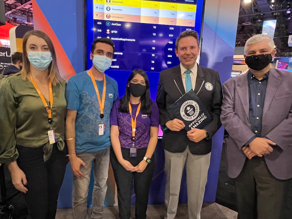 devopsdotcom's tweet photo. Congratulations bug busters! 🐜💥 The #AWSBugBust #reInvent Challenge led to a Guinness World Record for the largest code debugging / bug fixing competition. 🏆 https://t.co/bqw21cfM1M