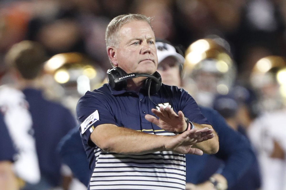 Brian Kelly looks like every coach in the movies that loses to the main cha...