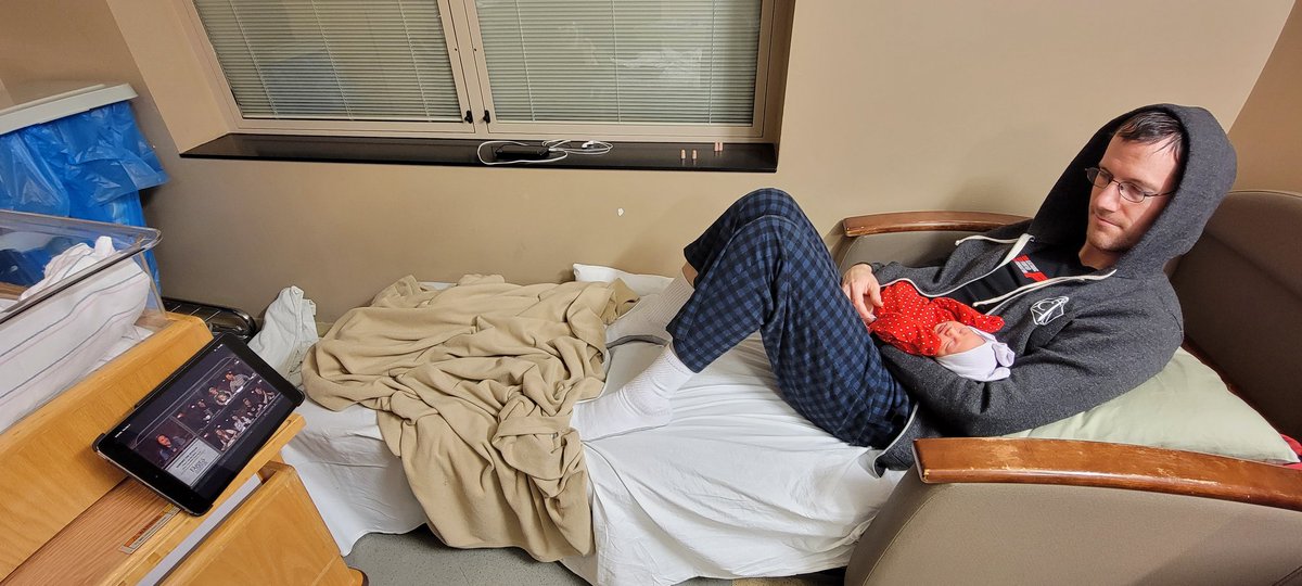 prlygrly's tweet photo. @CriticalRole just had our 1st baby, enjoying tonight's episode from the hospital. Thanks for the great show, guys! #CriticalRole https://t.co/G4SchsWcXQ