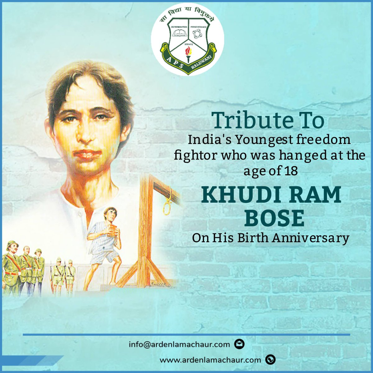 ALamachaur's tweet photo. #tribute #youngestfreedom #fighter
#KhudiramBose 
#birthanniversary 
#Ardenprogressiveschool https://t.co/KkvluwWftn