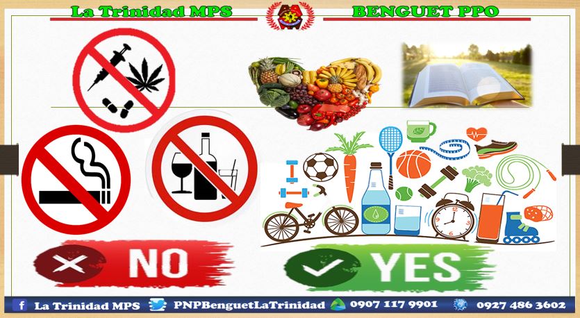 PNPBenguetLTMPS's tweet photo. Say NO to Drugs, Say YES to Healthy Lifestyle.

#KKDAT
#NoToDrugs
#TeamPNP https://t.co/rpxklIktZK