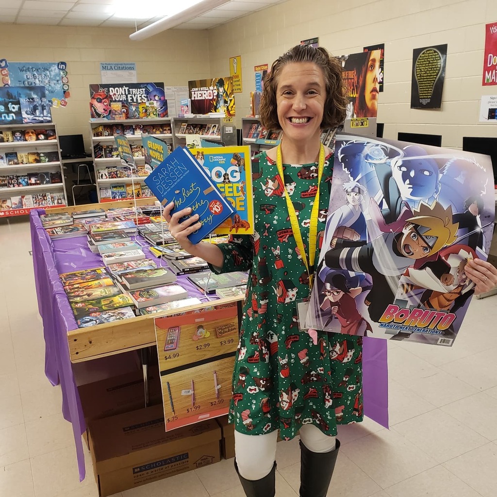 The book fair opens tomorrow for all students. Teachers got to preview it today and make selections. Mrs. Wydock loves the book fair. She has been waiting for this day! 
#LorisLionsRead 
#hcslibrarymedia instagr.am/p/CXATi0oMmvQ/