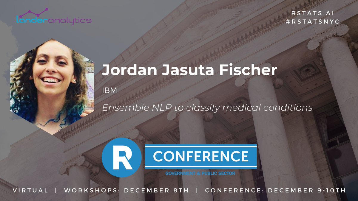 TheDataConf's tweet photo. Managing AI Developer at @IBM, @JordanJasuta will talk about how IBM built a hybrid ensemble model to help a client classify medical conditions for record processing.

Don't miss out, Dec 9-10!

Details &amp; tix here: https://t.co/pThE1DVqyl 

#rstatsgov | #rstats https://t.co/gv0avryhjo