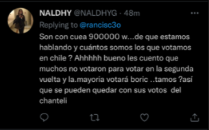 amo_a_chile2's tweet photo. #Elecciones2021CL #EleccionesChile2021 #Parisi #PDGCHILE #losvotosdeparisiMV #pdglive es increíble q la mayoría de las personas con manera de reaccionar irracional son de izquierda pro boric, votantes de parisi no les den gusto a estas personas que las ningunean y atacan al pdg https://t.co/xdF2TnHMFy